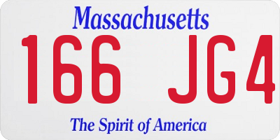 MA license plate 166JG4