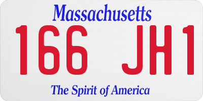 MA license plate 166JH1