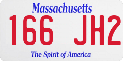 MA license plate 166JH2