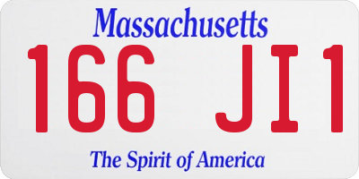 MA license plate 166JI1