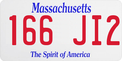 MA license plate 166JI2