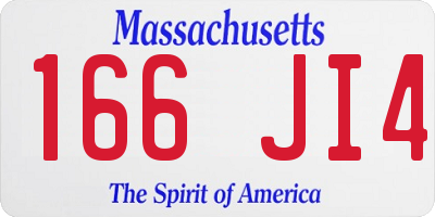 MA license plate 166JI4