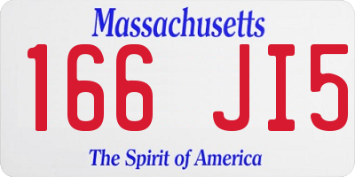 MA license plate 166JI5