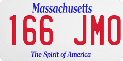 MA license plate 166JM0