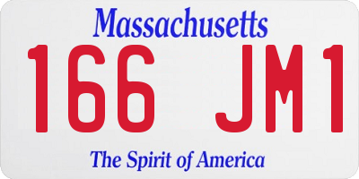 MA license plate 166JM1