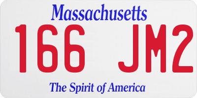 MA license plate 166JM2