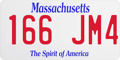MA license plate 166JM4