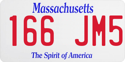 MA license plate 166JM5