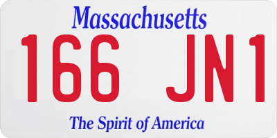 MA license plate 166JN1