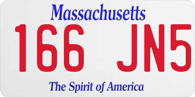 MA license plate 166JN5