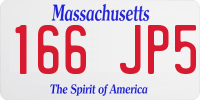 MA license plate 166JP5