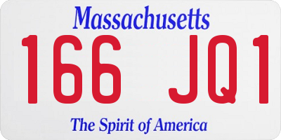 MA license plate 166JQ1