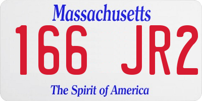MA license plate 166JR2
