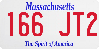 MA license plate 166JT2