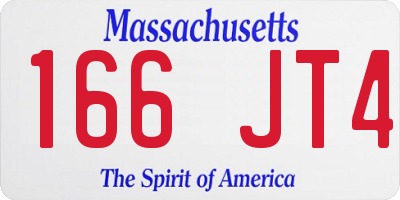 MA license plate 166JT4