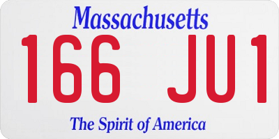 MA license plate 166JU1