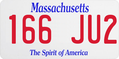 MA license plate 166JU2
