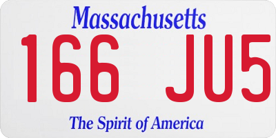 MA license plate 166JU5