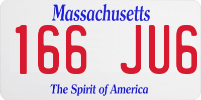 MA license plate 166JU6
