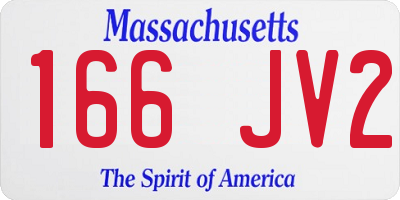 MA license plate 166JV2