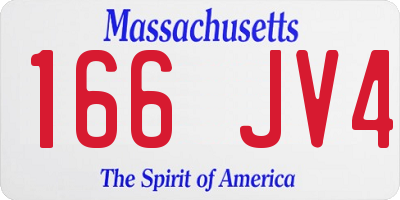 MA license plate 166JV4