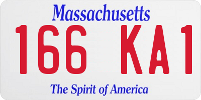 MA license plate 166KA1