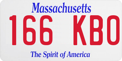 MA license plate 166KB0