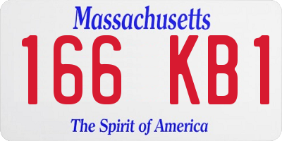 MA license plate 166KB1