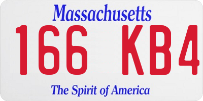 MA license plate 166KB4
