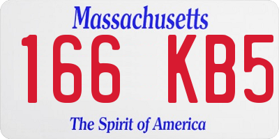 MA license plate 166KB5