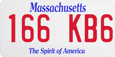 MA license plate 166KB6