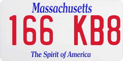 MA license plate 166KB8