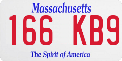MA license plate 166KB9