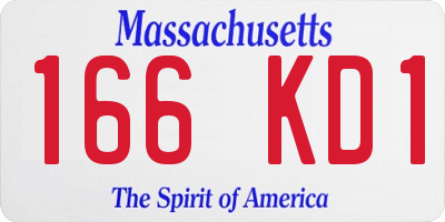 MA license plate 166KD1