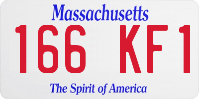 MA license plate 166KF1