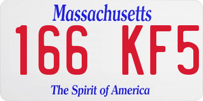 MA license plate 166KF5