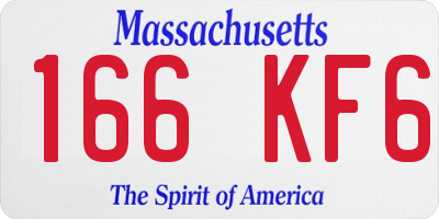 MA license plate 166KF6