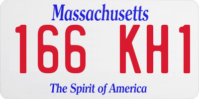 MA license plate 166KH1