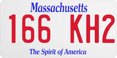 MA license plate 166KH2