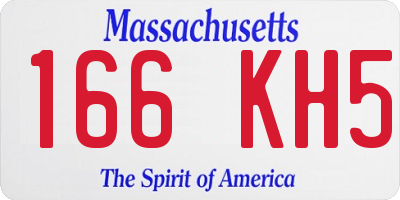 MA license plate 166KH5