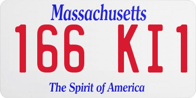 MA license plate 166KI1