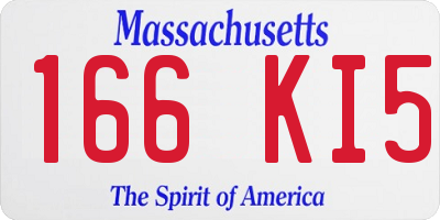 MA license plate 166KI5
