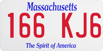 MA license plate 166KJ6