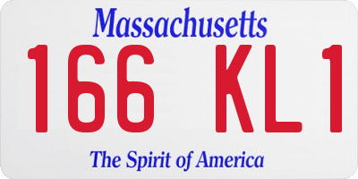 MA license plate 166KL1