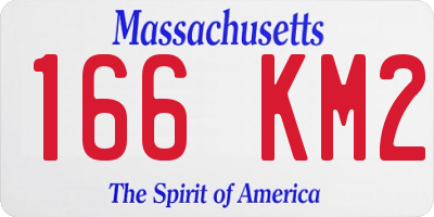 MA license plate 166KM2