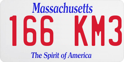 MA license plate 166KM3