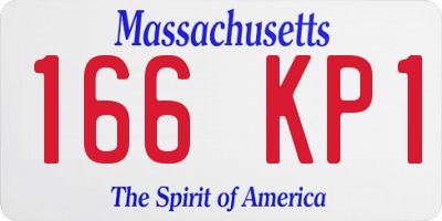 MA license plate 166KP1