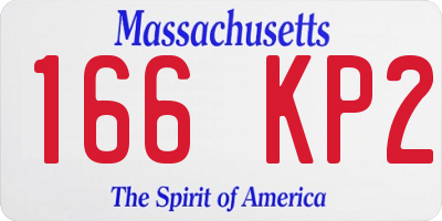 MA license plate 166KP2