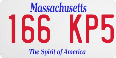 MA license plate 166KP5