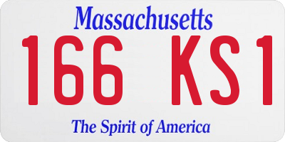 MA license plate 166KS1